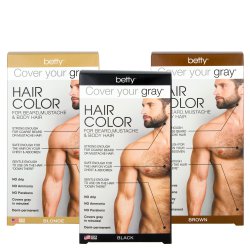 Betty Beauty Cover Your Gray - Men's Hair Color for Beard, Mustache, & Body