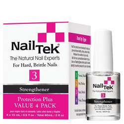 Nail Tek Strengthener 3 Protection Plus - For Hard, Brittle Nails 4piece