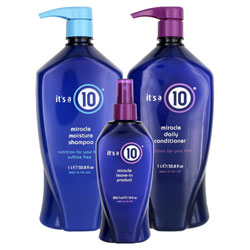 It's A 10 Miracle Moisture Shampoo, Conditioner & Leave-In Trio - Liter