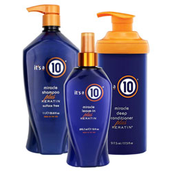 It's A 10 Miracle Shampoo, Deep Conditioner & Leave-In Plus Keratin Trio - Liter