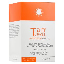 TanTowel Self Tan Towelettes - Half Body Classic - Fair to Medium Skin Tones