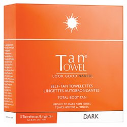 TanTowel Self Tan Towelettes - Total Body Dark 