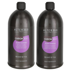 Alter Ego Italy ChromEgo Silver Maintain Anti-Yellow Shampoo & Conditioner Set - 32.1 oz