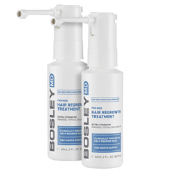 BosleyMD Hair Regrowth Treatment Spray For Men - Extra Strength Minoxidil 5% - 2 x 2oz