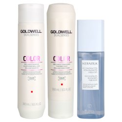 Goldwell Color Shampoo/Conditioner + Kerasilk Liquid Cuticle Filler Set
