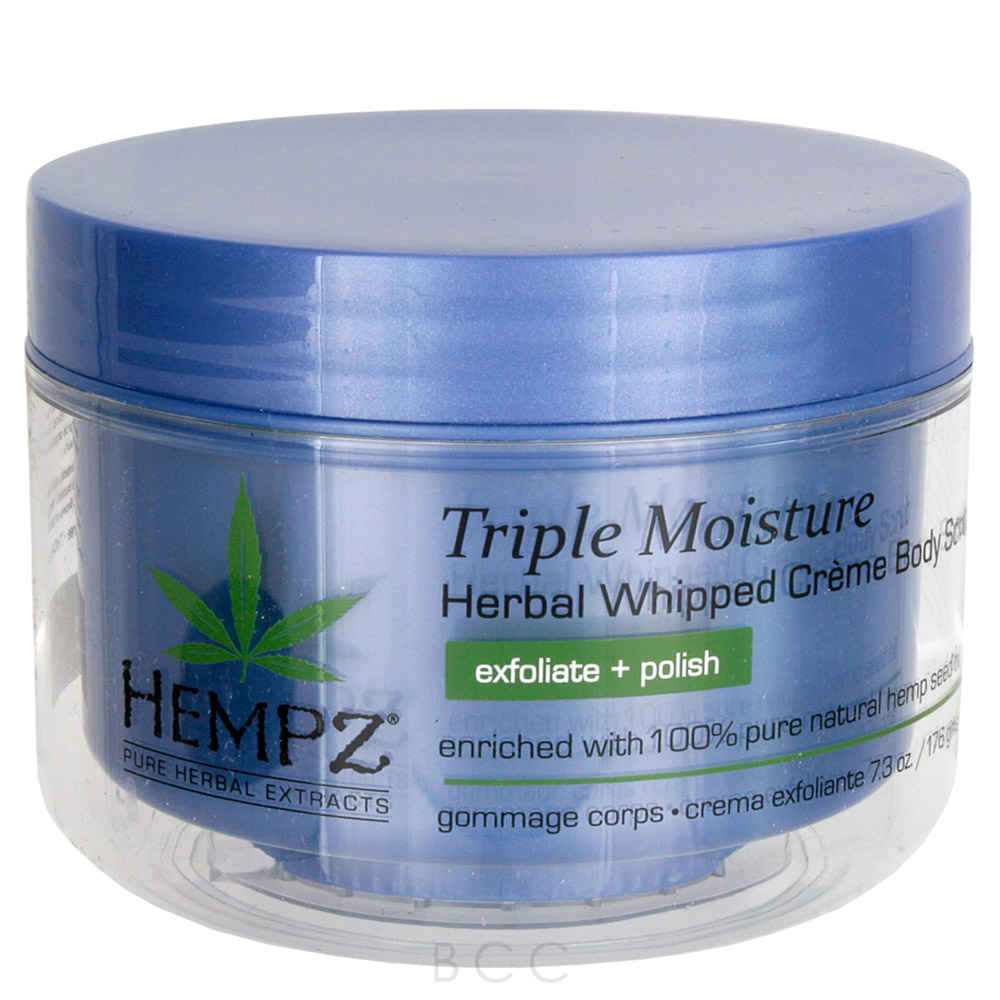 Hempz Triple Moisture Herbal Creme Whipped Body Scrub 7.3 oz Beauty