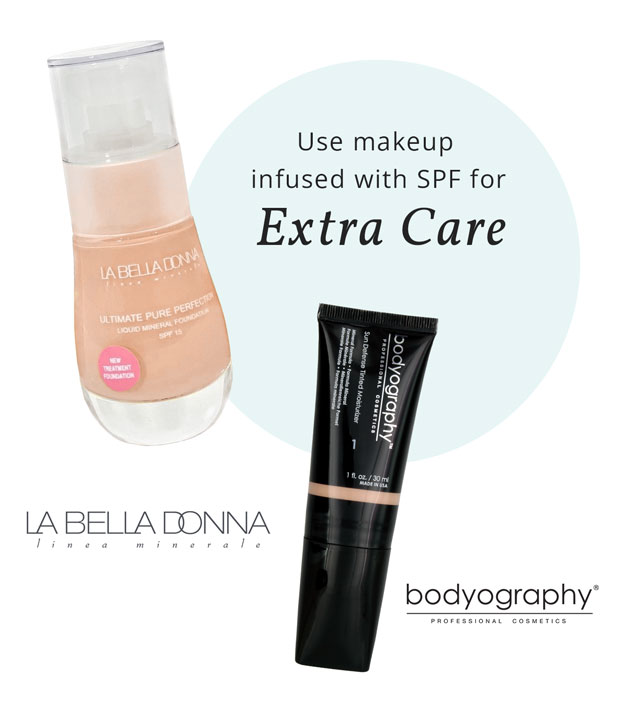 Makeup infused with SPF for extra care