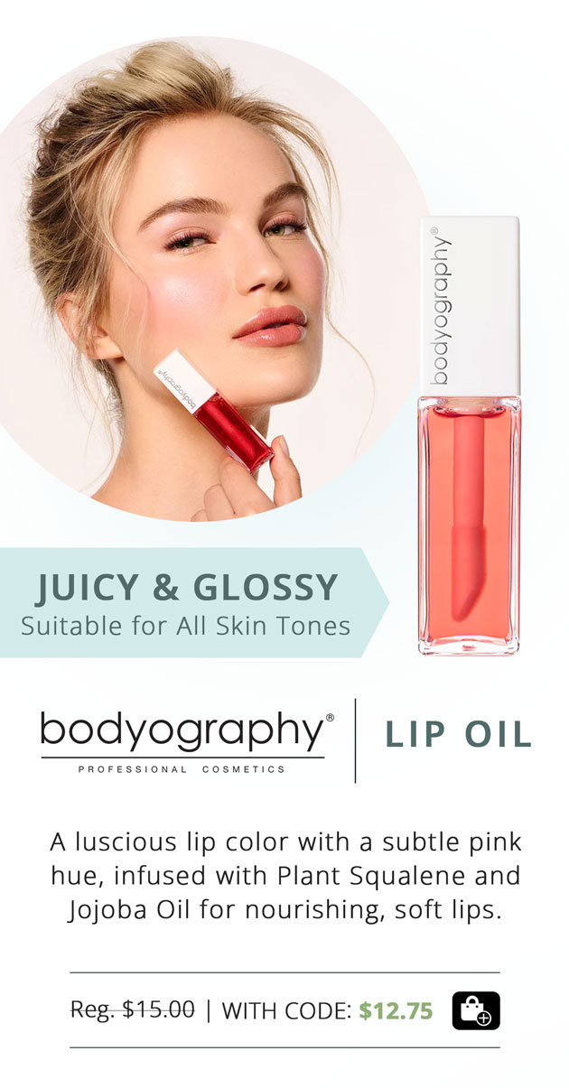 Bodyography Lip Oil: Juicy & Glossy - Suitable for All Skin Tones, Reg. $15.00 | $12.75 with code MU24
