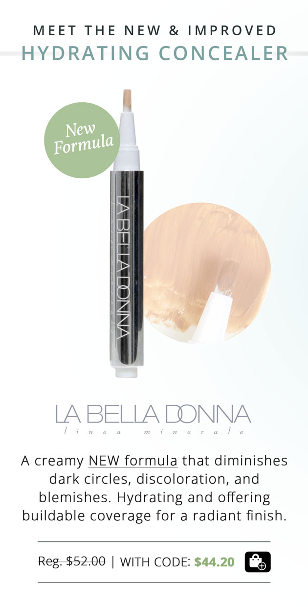 La Bella Donna Hydrating Concealer: Buildable coverage for a radiant finish, Reg. $52.00 | $44.20 with code MU24