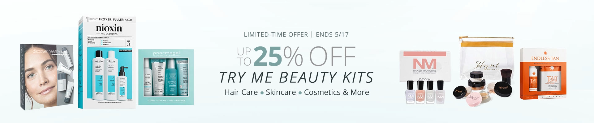 Up to 25% off Try Me Beauty Kits