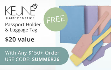 Free Gift: Keune Passport & Luggage Tags with $150+ purchase