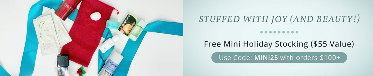 Free Mini Holiday Stocking ($45 Value) with orders over $100