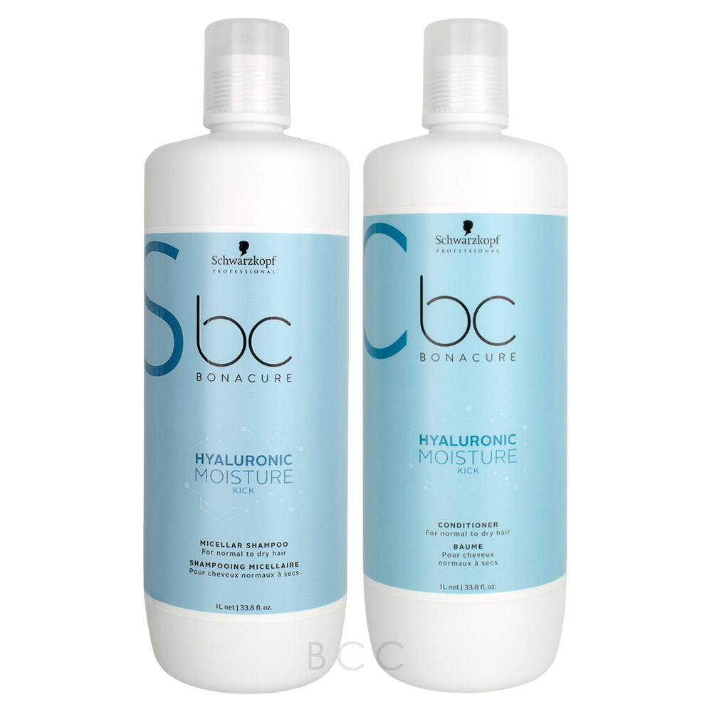 Bc Bonacure Hyaluronic Moisture Kick Liter Shampoo Conditioner Set