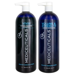 MEDIceuticals Vivid Natural Purifying Shampoo & Volume & Strength Hair Reconstructor Duo - 33.8 oz
