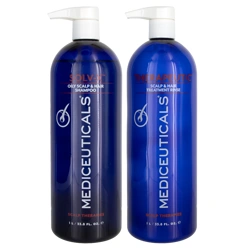 MEDIceuticals Solv-X Oily Scalp & Hair Shampoo & Therapeutic Scalp & Hair Treatment Rinse Duo - 33.8 oz