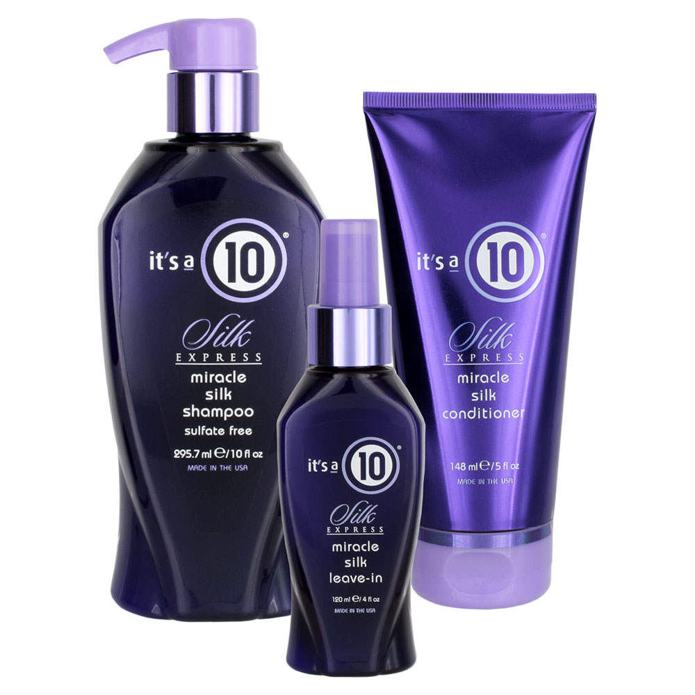 It's A 10 Silk Express Miracle Shampoo, Conditioner & Leave-In Trio 3 Piece