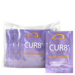 Malibu C CUR8 Hand Sanitizer Pack of 25 - Ethyl Alcohol 68% (59825) photo
