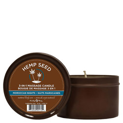 Earthly Body Hemp Seed 3-in-1 Massage Candle Moroccan Nights (HSC075 879959001754) photo