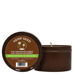 Earthly Body Hemp Seed 3-in-1 Massage Candle Naked in the Woods (HSC022 814487020488) photo