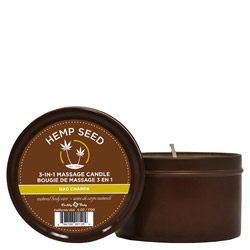 Earthly Body Hemp Seed 3-in-1 Massage Candle Nag Champa (HSC020 814487020464) photo