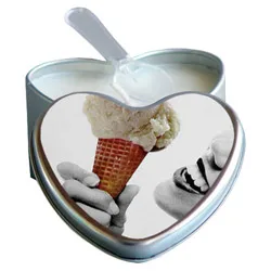 Earthly Body Edible Massage Heart Candle