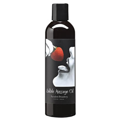 Earthly Body Edible Massage Oil Succulent Strawberry (MSE003 898788000936) photo