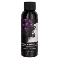 Earthly Body Edible Massage Oil - Gushing Grape