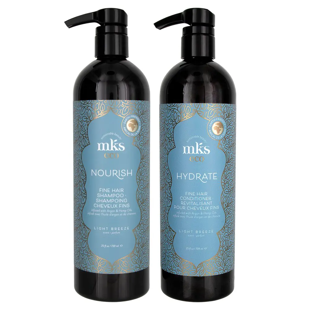 シャンプー miik MKS Eco Nourish Fine Hair Shampoo & Conditioner Duo - Light Breeze