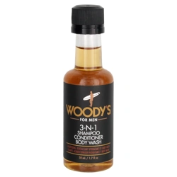 Promotional Woody's 3-N-1 Shampoo, Conditioner & Body Wash
