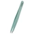 Rubis Switzerland Satin Slanted Tweezers Classic Satin Aqua Blue 3.75inches