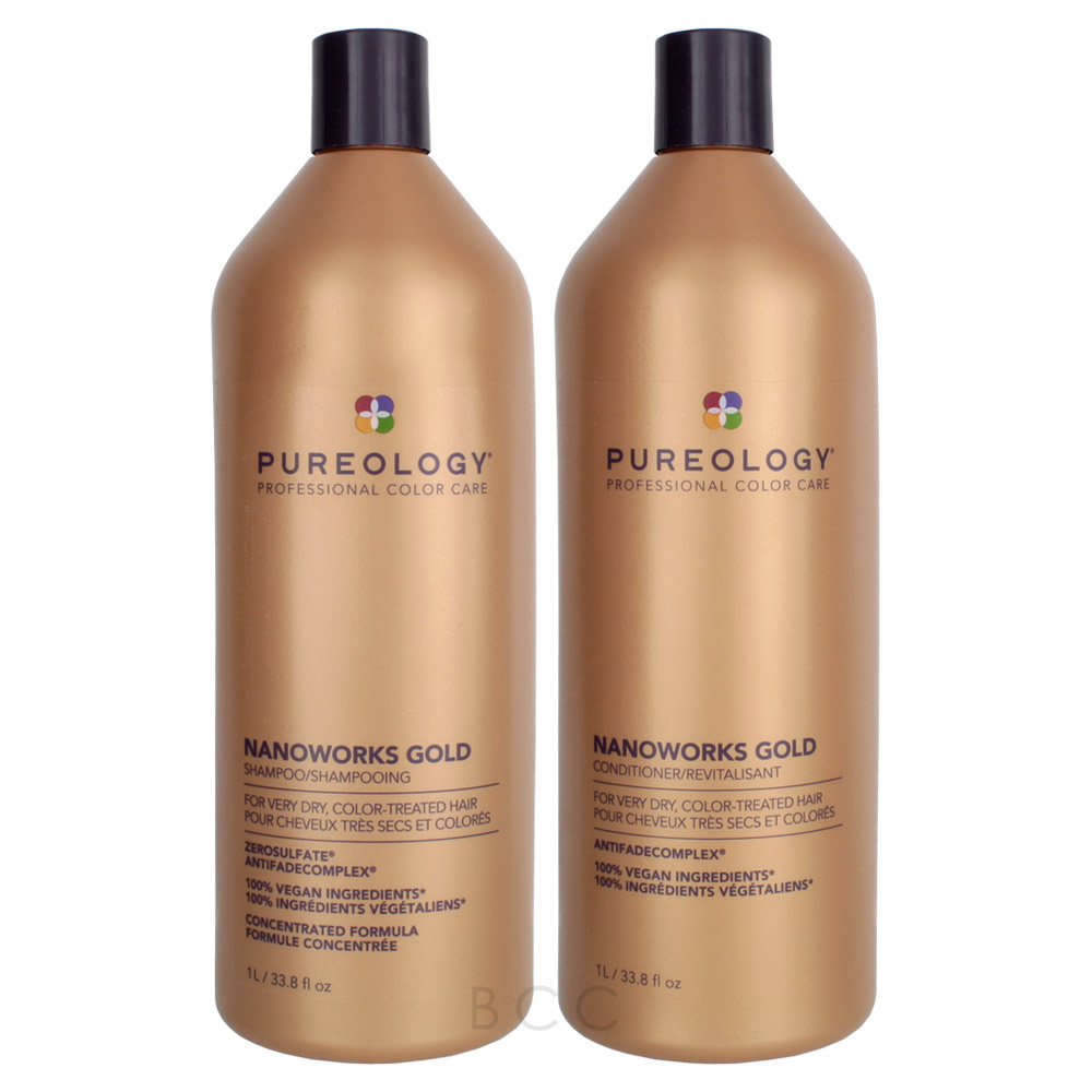 Gå vandreture Glorious Rejsende købmand Pureology Nano Works Gold Shampoo & Conditioner Set | Beauty Care Choices