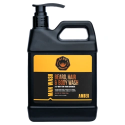 GIBS Grooming Man Wash Beard, Hair & Body Wash Amber