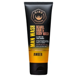 GIBS Grooming Man Wash Beard, Hair & Body Wash Amber