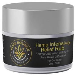 Pure Source Hemp Intensive Relief Rub + 10% Emu Oil 150mg (EPR150-60) photo