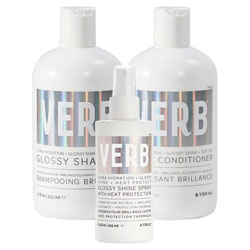 VERB Glossy Shampoo, Conditioner & Shine Spray Trio