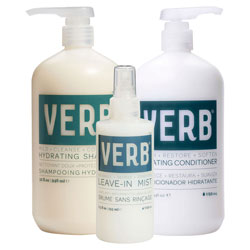 VERB Hydrating Shampoo, Conditioner & Leave-In Mist Trio