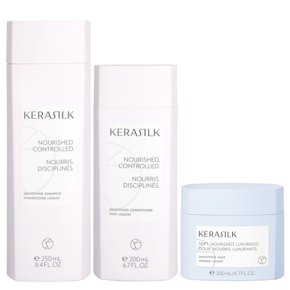 Kerasilk Smoothing Shampoo, Conditioner & Mask Trio Beauty Care Choices