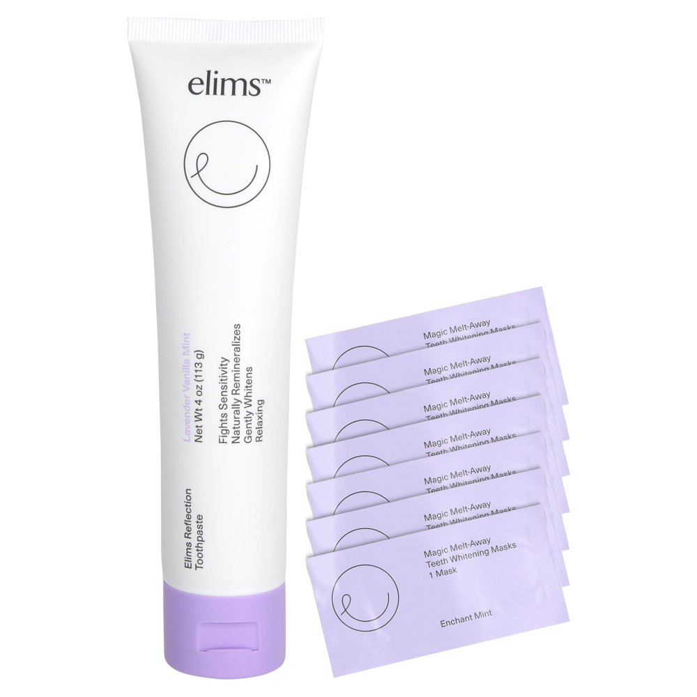 Elims Lavender Vanilla Mint Toothpaste & Teeth Whitening Mask Set