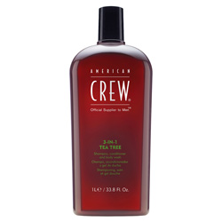 American Crew 3-In-1 Tea Tree Shampoo, Conditioner & Body Wash 33.8 oz (PP058613 669316223062) photo