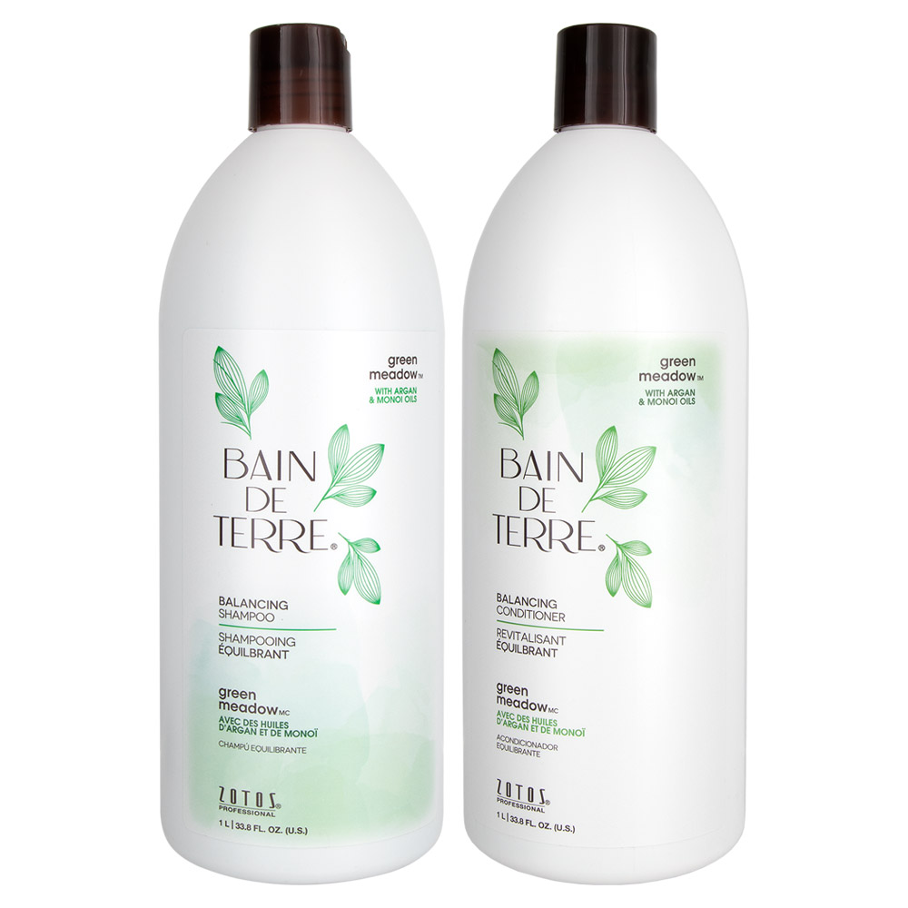 Bain de Terre Green Meadow Balancing Liter Shampoo/Conditioner Set