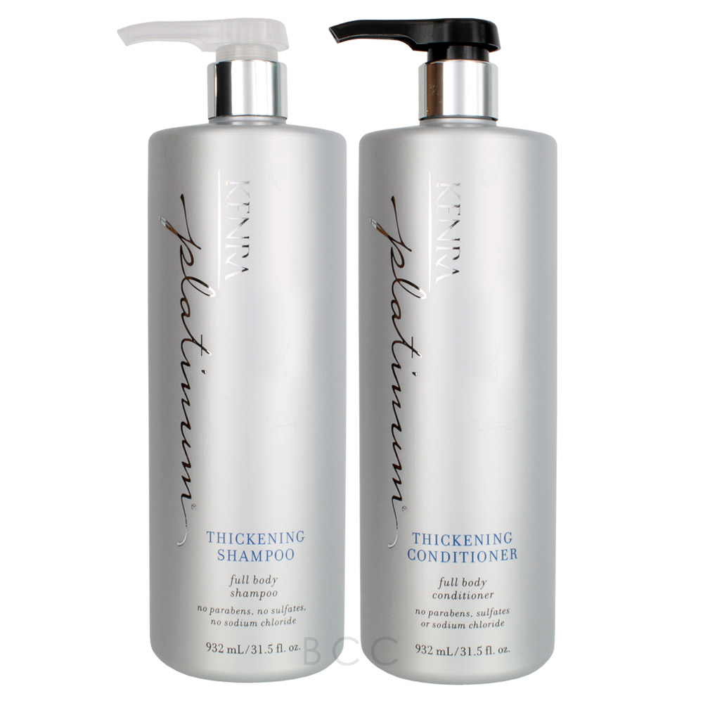 Kenra Platinum Thickening Shampoo & Conditioner Liter Set Beauty Care