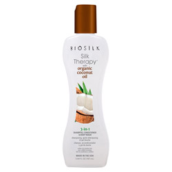 BioSilk Silk Therapy Coconut Oil 3 in 1 Shampoo, Conditioner & Bodywash 5.64 oz (639227 633911795330) photo