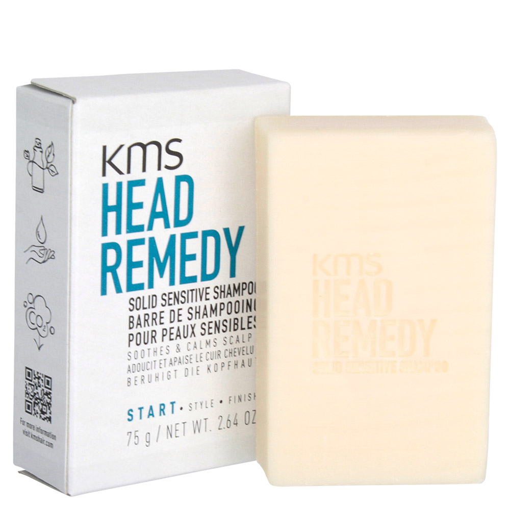 helbrede kabine Ren og skær KMS Head Remedy Solid Sensitive Shampoo Bar | Beauty Care Choices