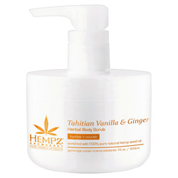 Hempz Tahitian Vanilla & Ginger Herbal Body Scrub 16 oz (733637 676280030503) photo