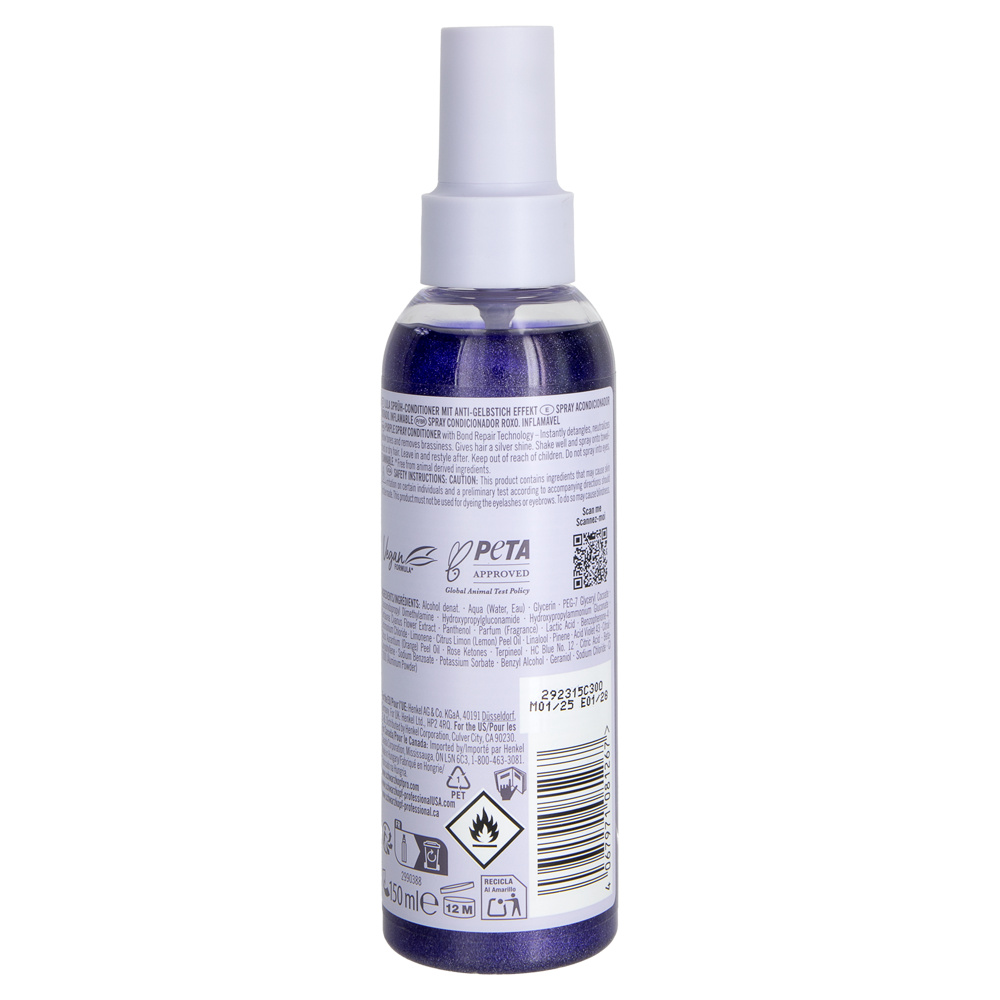 Back Schwarzkopf BlondMe Bond Repair Purple Spray Conditioner 5oz